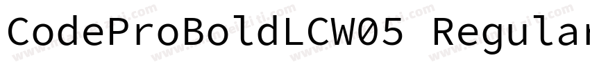 CodeProBoldLCW05 Regular Regular字体转换